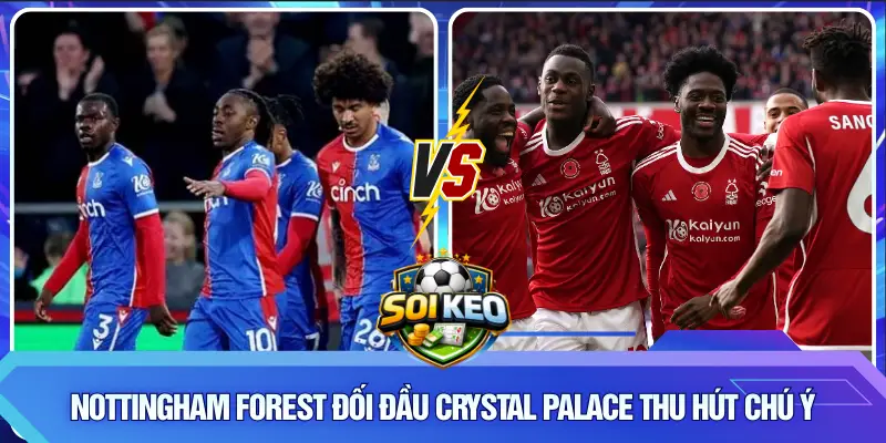 Nottingham Forest đối đầu Crystal Palace thu hút chú ý